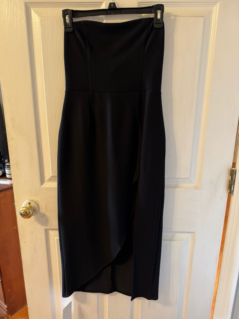 Abercrombie & Fitch Black Strapless Midi Dress
